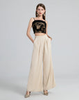 High Waist Relaxed Straight Leg Pants