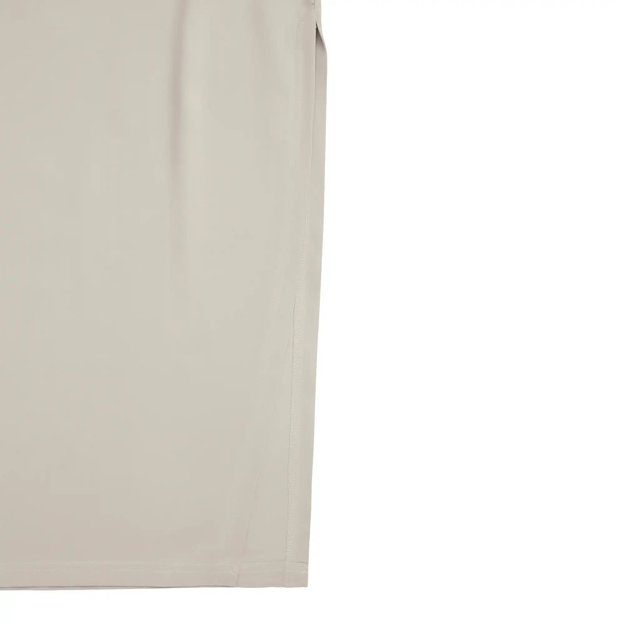 High Waist Ruched Sides Slit Midi Skirt