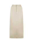 High Waist Slit Side Suit Maxi Skirt