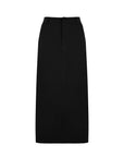 High Waist Slit Side Suit Maxi Skirt