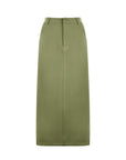 High Waist Slit Side Suit Maxi Skirt