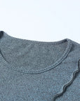 Round Neck Irregular Cu Long Sleeve Dress