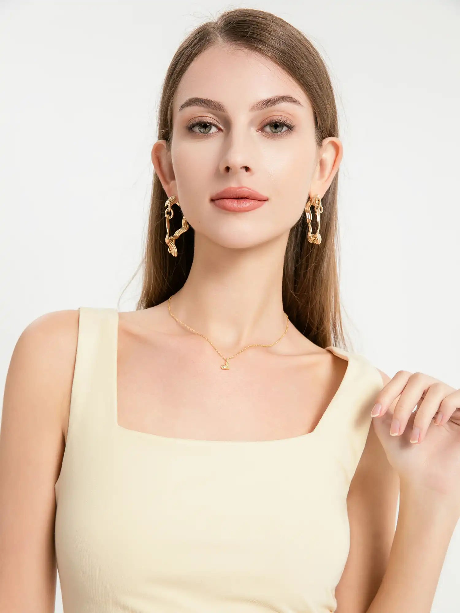 Icy Touch Ruched Side Square Neck Form Fitting Midi Dress