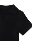 Classic Polo Collar Short Sleeve Minidress