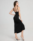 Low back slip maxi dress