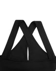 Back cross strap v-neck midi dress