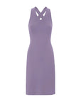 Back cross strap v-neck midi dress