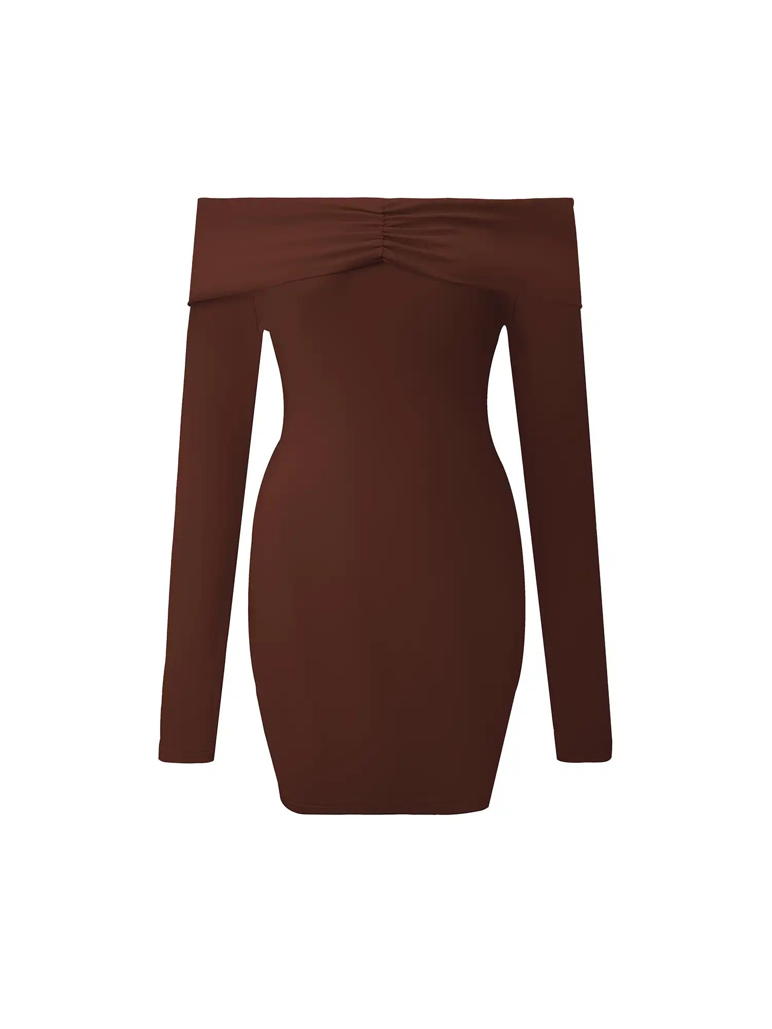 Boat Neck Off Shoulder Mini Dress
