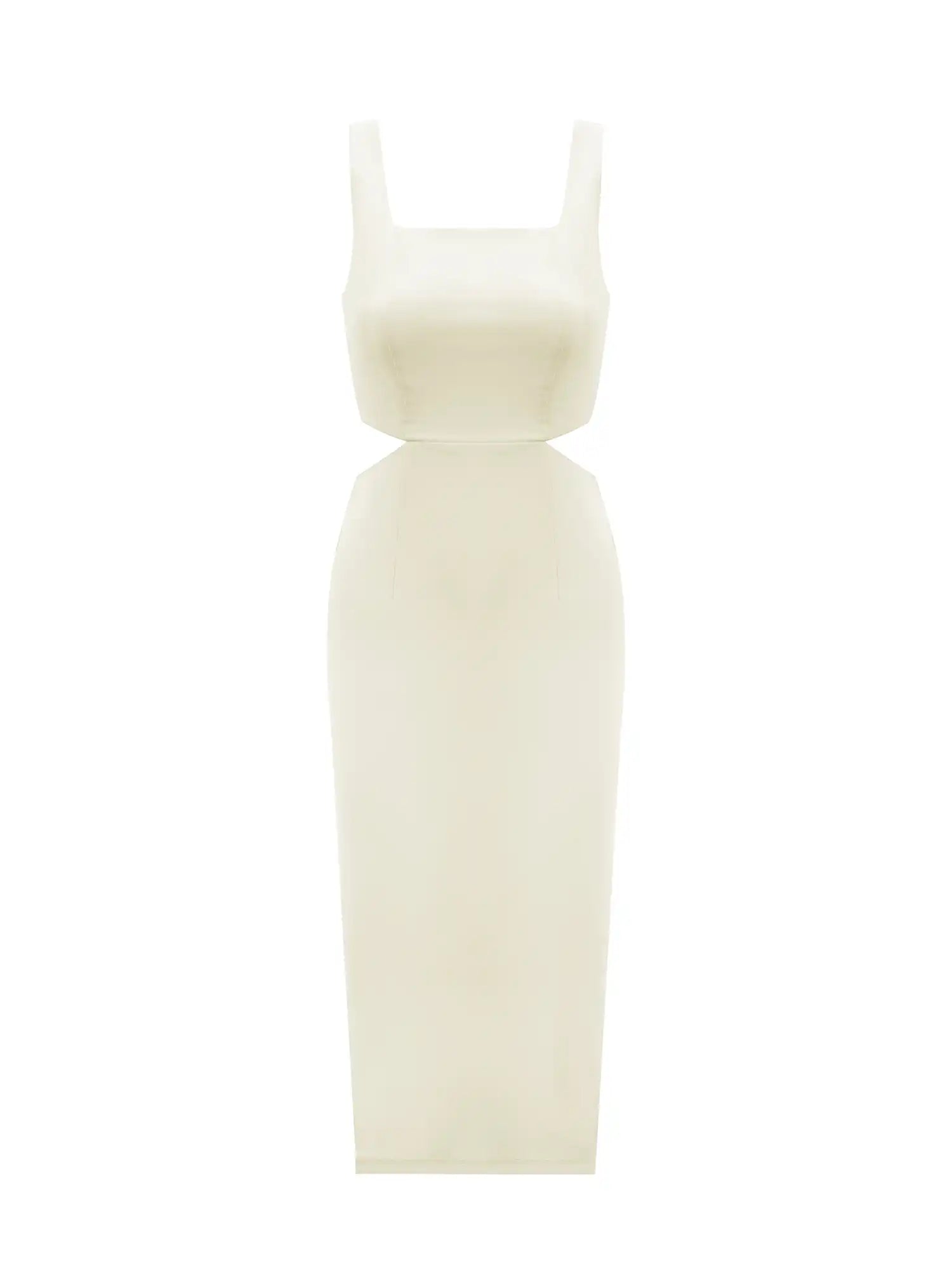 Icy Touch Square Neck Cut Out Midi Dress