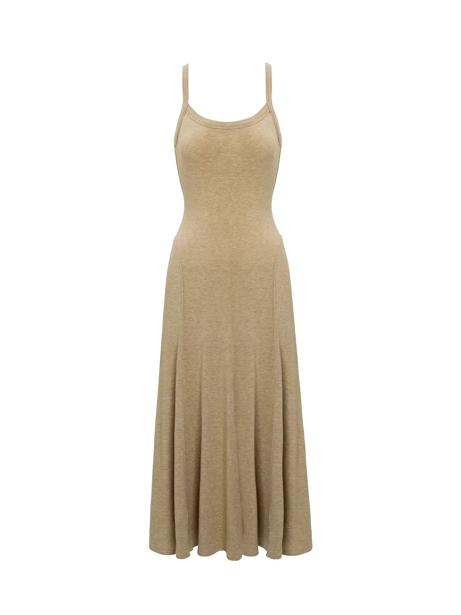Back Hollow Slip Maxi Dress