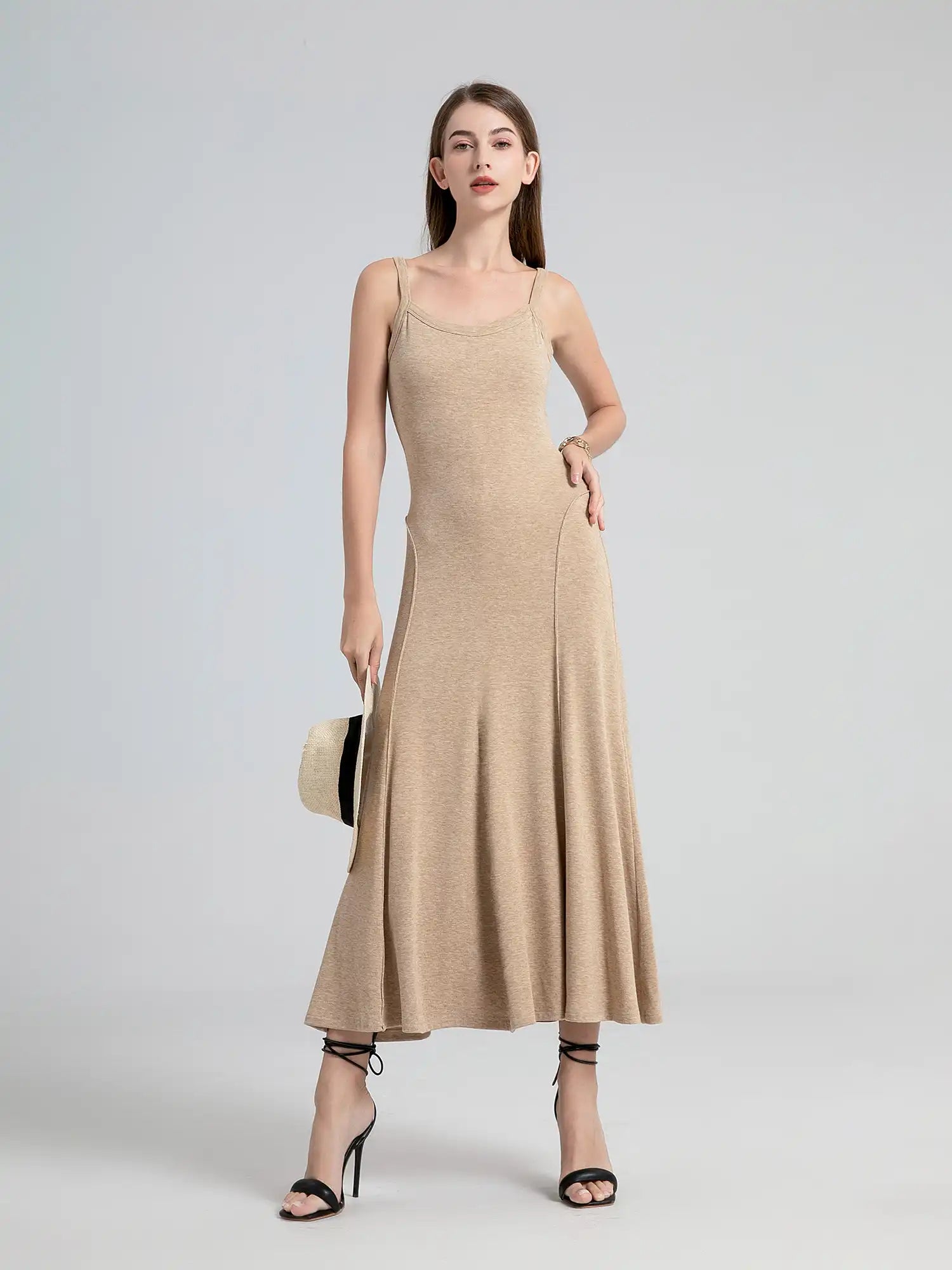 Back Hollow Slip Maxi Dress
