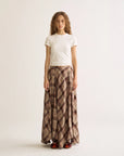 Autumn Plaid Asymmetric Maxi Skirt