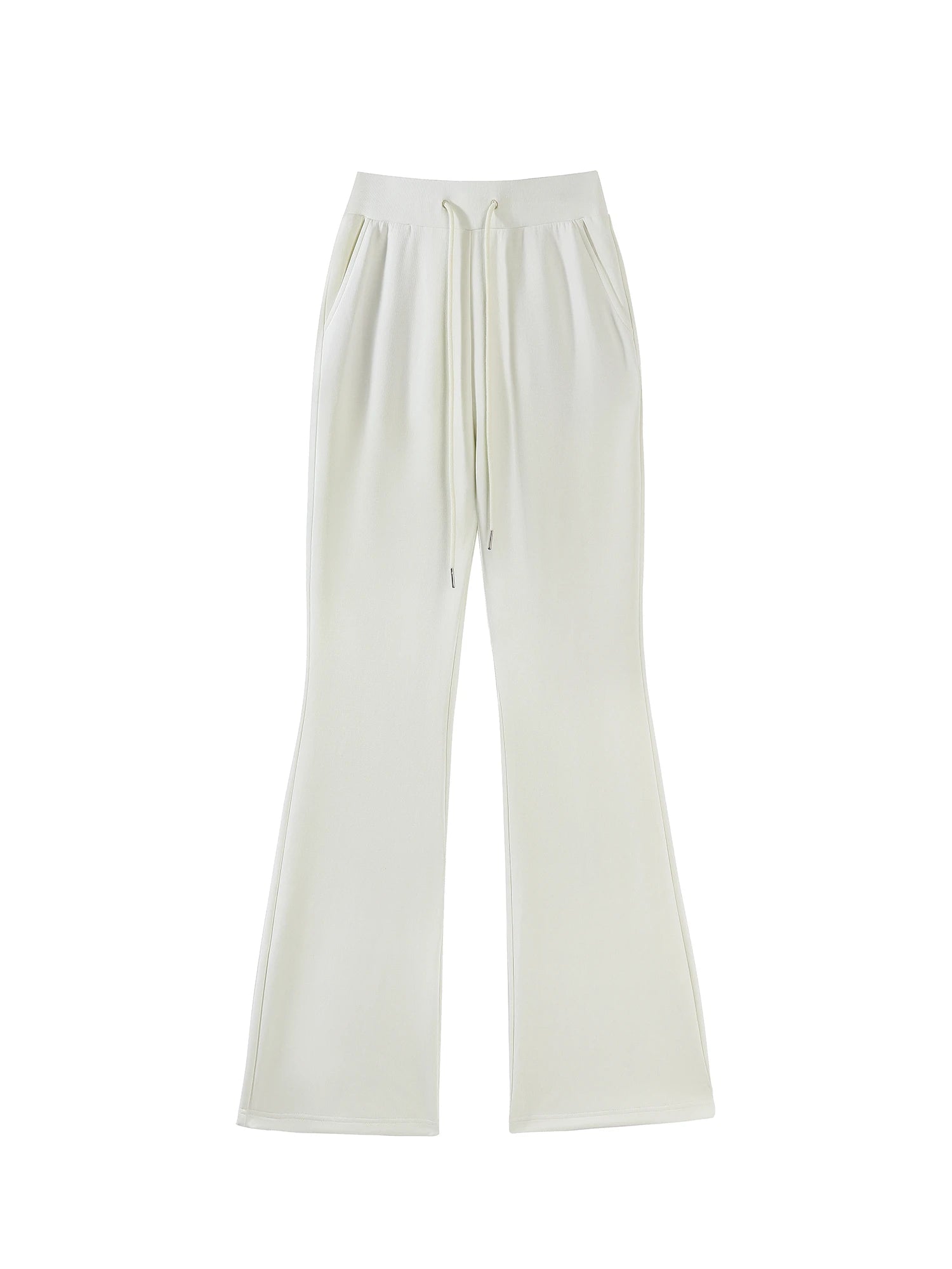 High Waist Drawstring Flared Yoga Pants