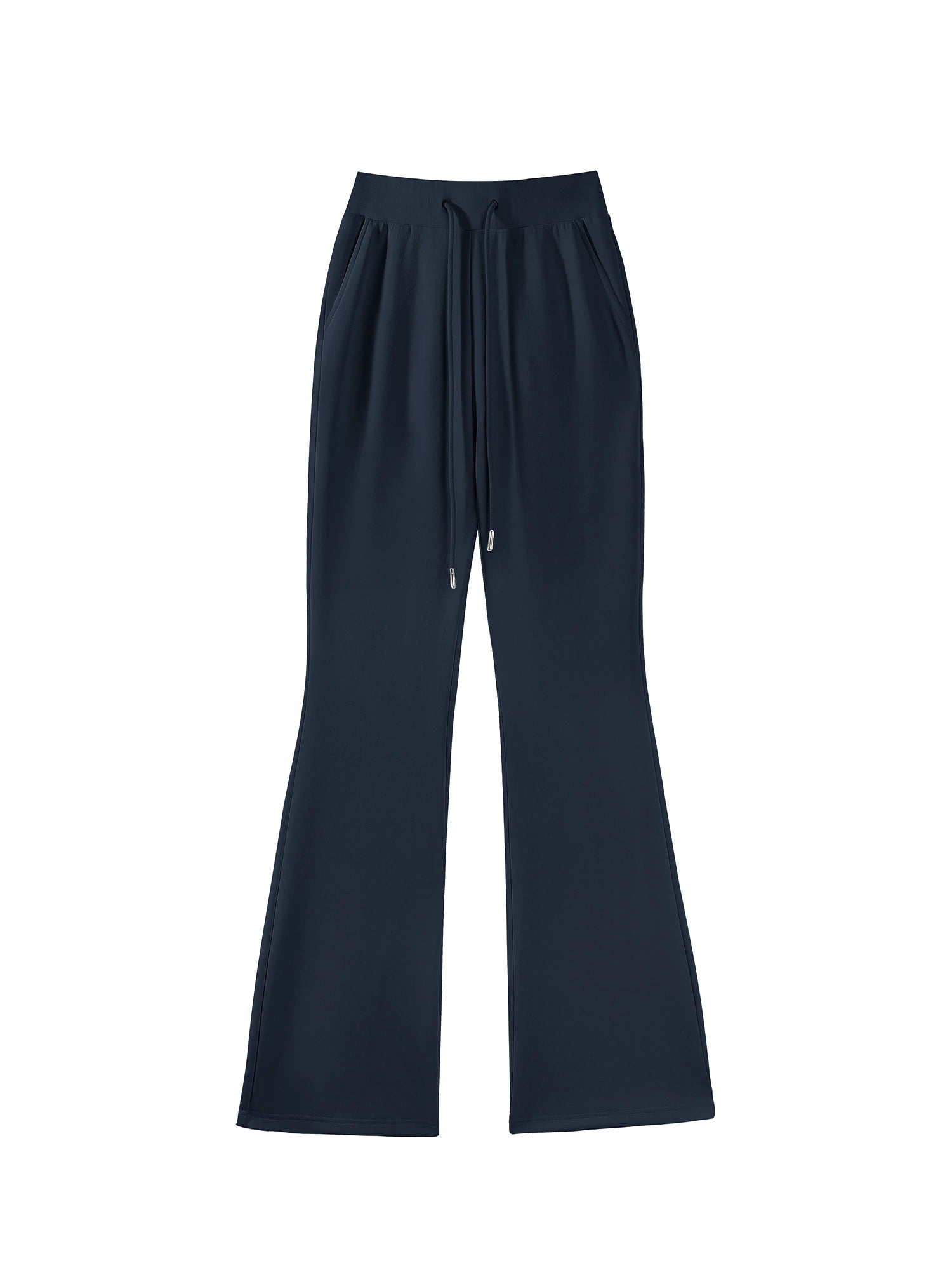 High Waist Drawstring Flared Yoga Pants