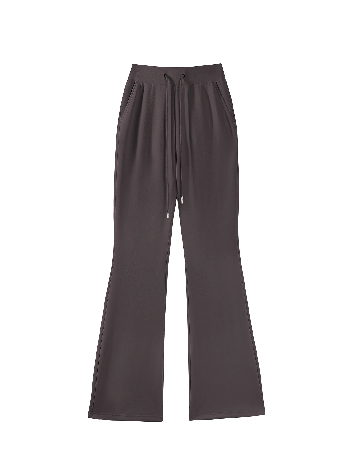 High Waist Drawstring Flared Yoga Pants