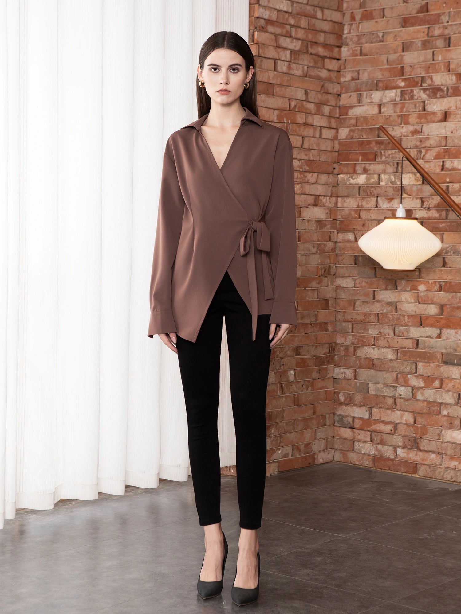 Fitted Lace-up Shirt
