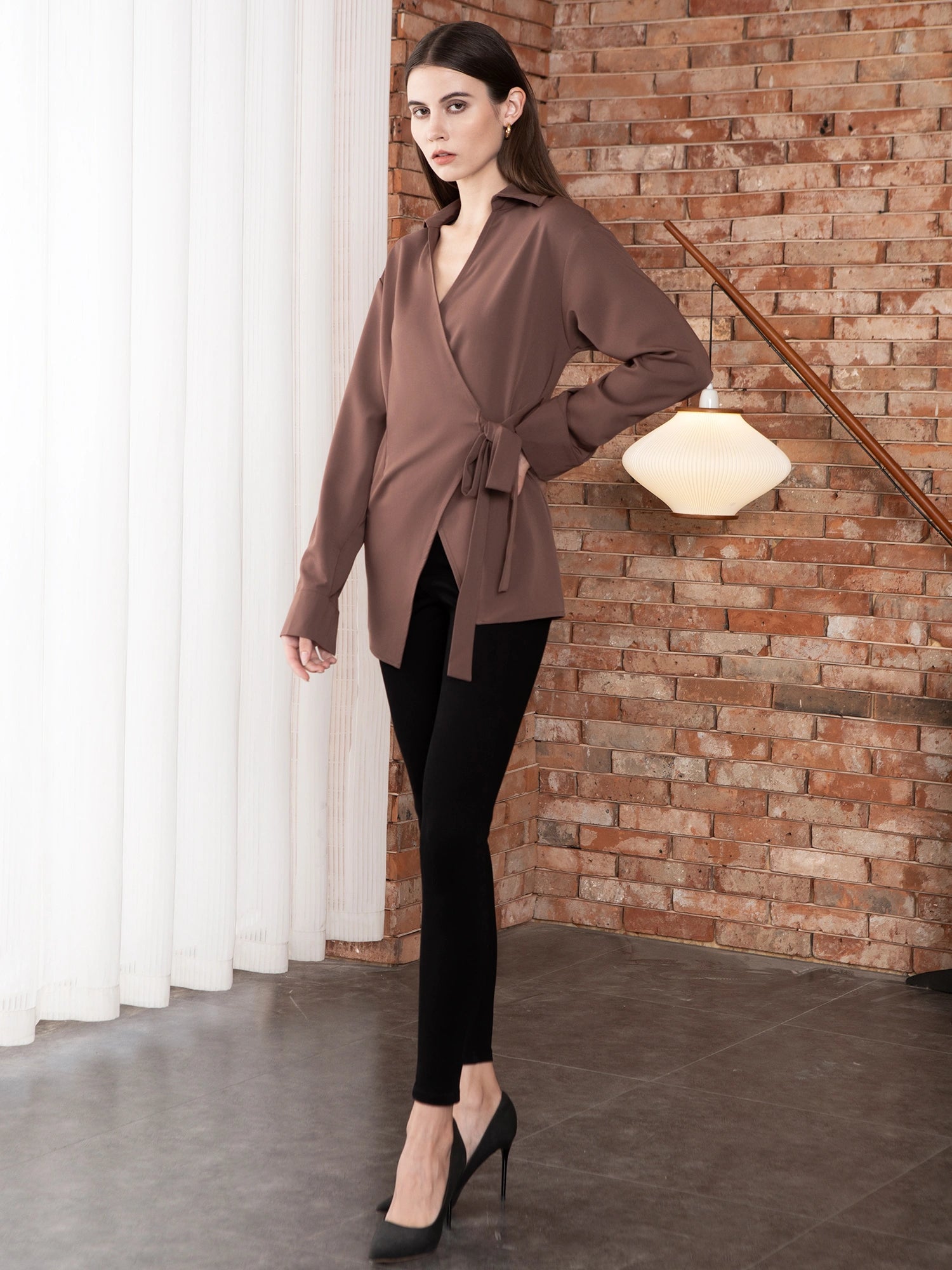 Fitted Lace-up Shirt