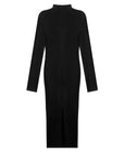 Haltered V-Neck Form Fitting Midi Dress