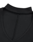 Haltered V-Neck Form Fitting Midi Dress