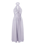 Halter Twisted Swing Hem Maxi Dress