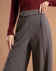 Low Waist Button Casual Trousers