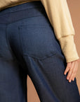 Low Waist Fold Pocket Casual Trousers