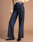 Low Waist Fold Pocket Casual Trousers