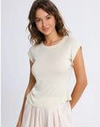 Merino See Through Round Neck Relaxed Tank Top
