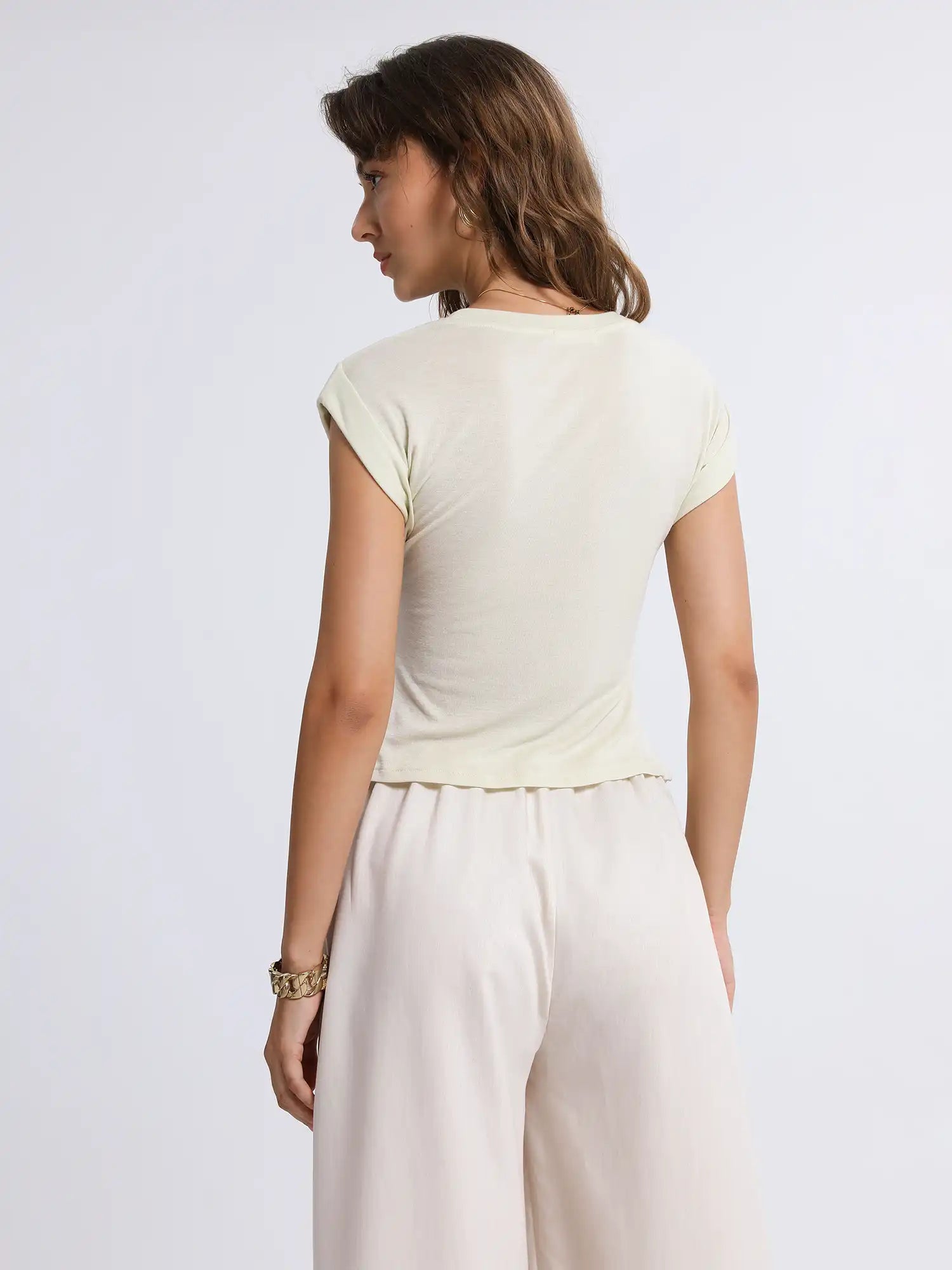 Merino See Through Round Neck Relaxed Tank Top