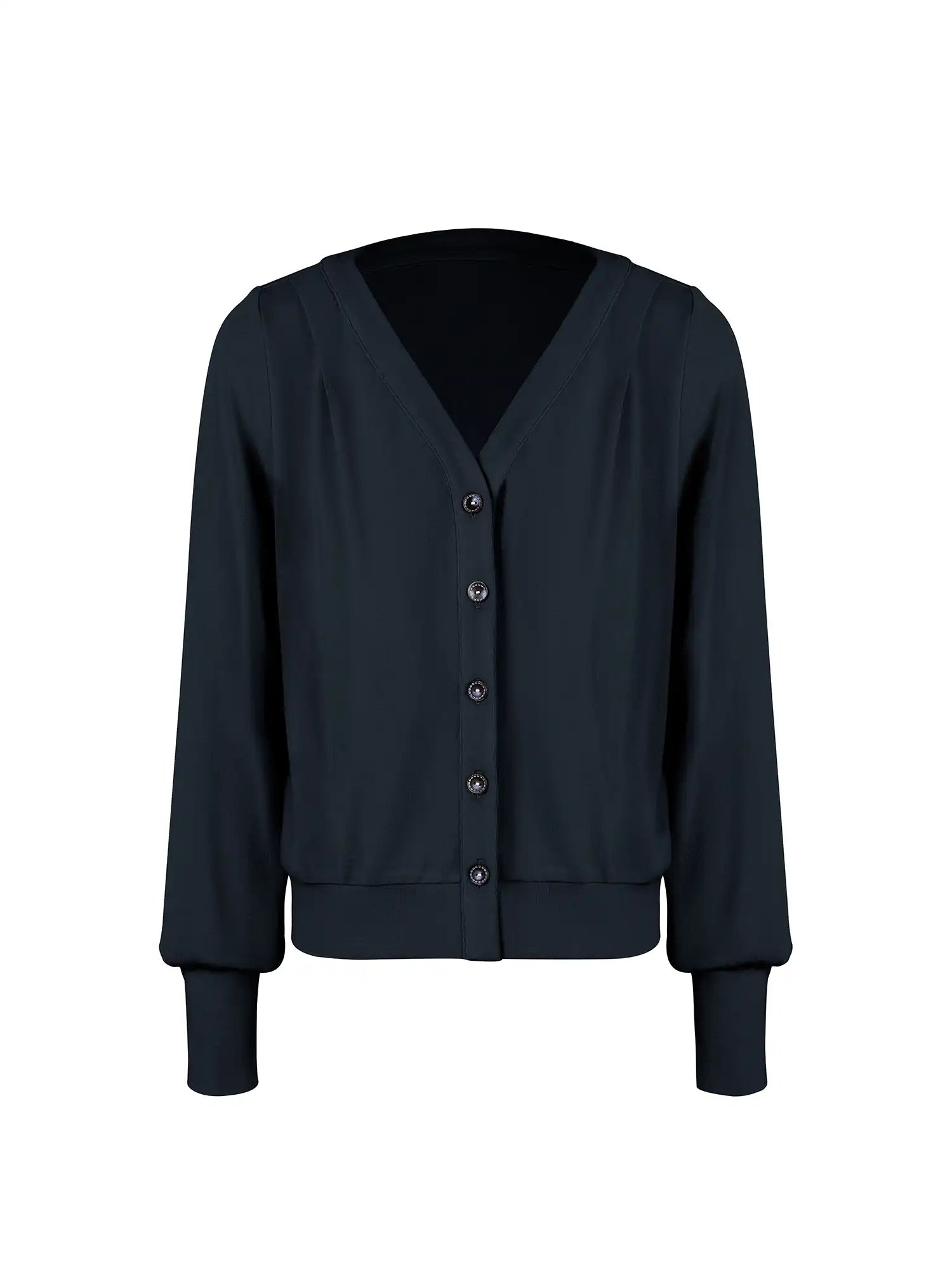 Relaxed Ruched Shoulder Cardigan
