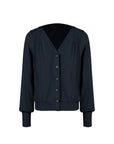 Relaxed Ruched Shoulder Cardigan