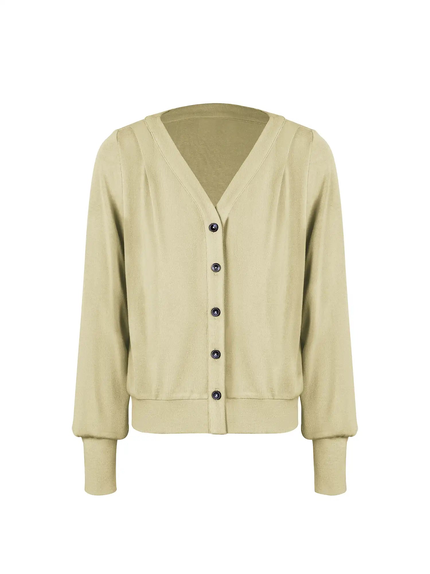 Relaxed Ruched Shoulder Cardigan