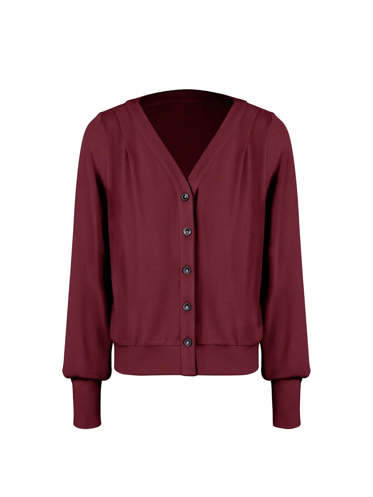 Relaxed Ruched Shoulder Cardigan