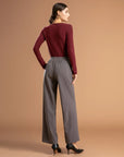 Round Neck Stitch Long Sleeve Top