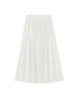 High Waist Stitch Pleated Maxi Skirt