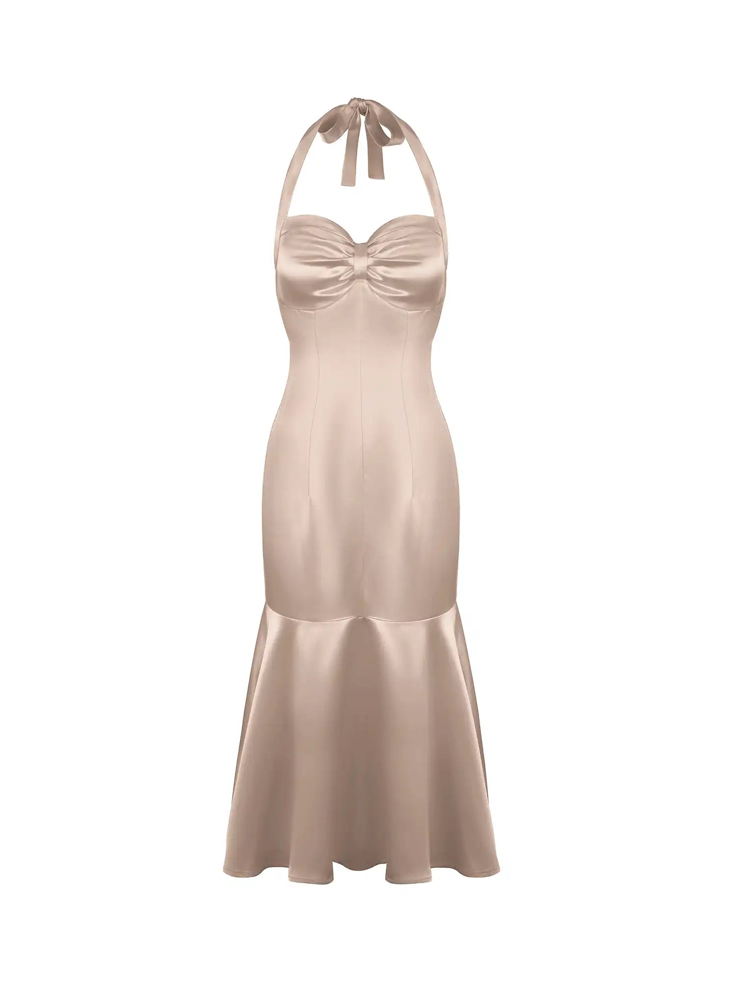 Strap Butterfly Mermaid Midi Dress