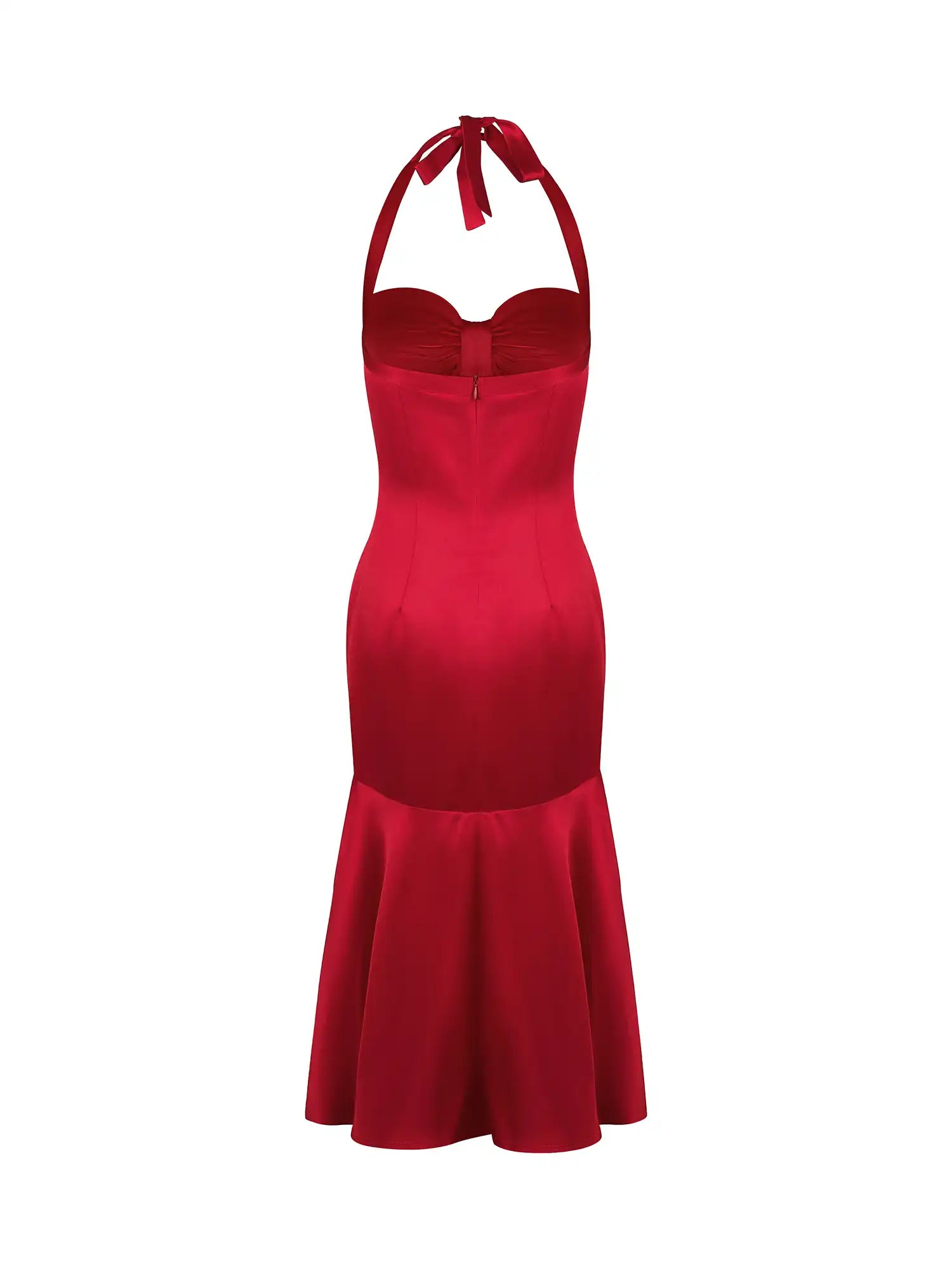 Strap Butterfly Mermaid Midi Dress