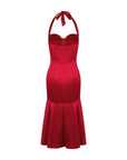 Strap Butterfly Mermaid Midi Dress