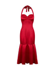 Strap Butterfly Mermaid Midi Dress