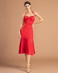 Strap Butterfly Mermaid Midi Dress
