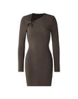 Twisted Chest Midi Dress