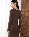 Twisted Chest Midi Dress