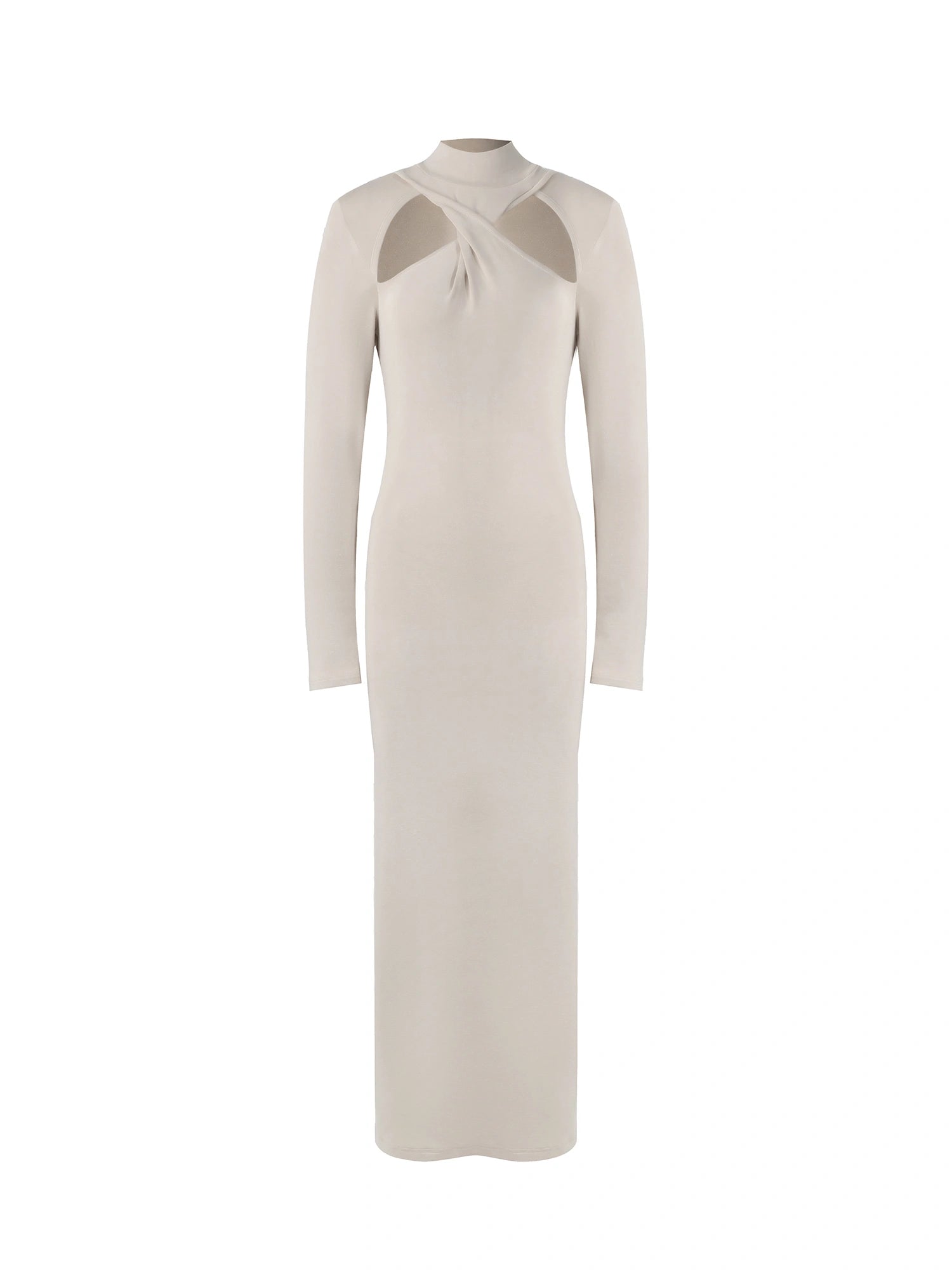 Twisted Hollow Form Fitting Maxi Dress