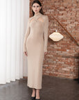 Twisted Hollow Form Fitting Maxi Dress