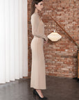 Twisted Hollow Form Fitting Maxi Dress