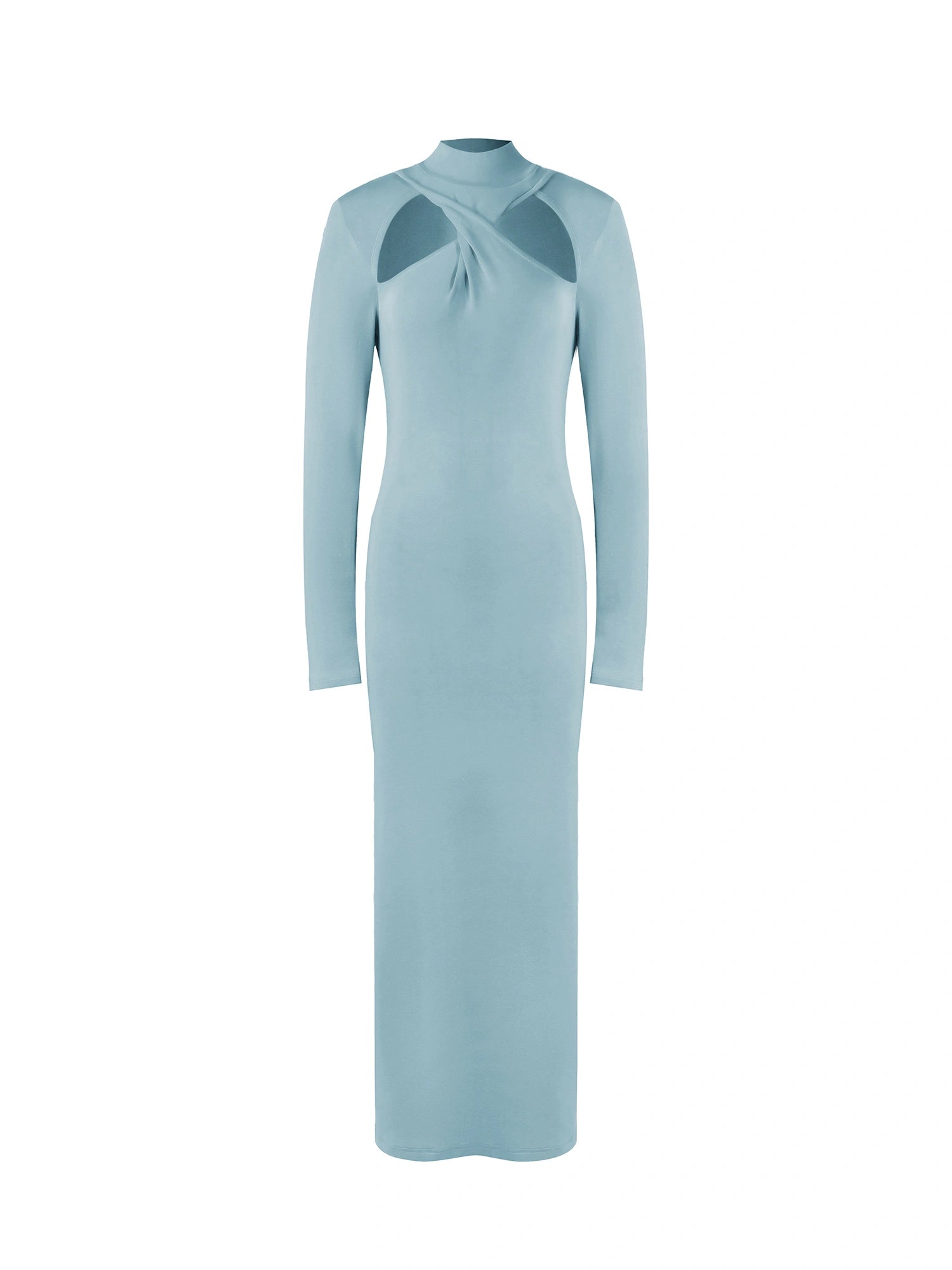 Twisted Hollow Form Fitting Maxi Dress