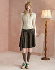 Layered-Look Boatneck Henley Top