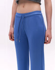 Low-Rise Drawstring Flared Sweatpants