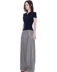Pleated Barrel-Leg Pants