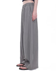 Pleated Barrel-Leg Pants